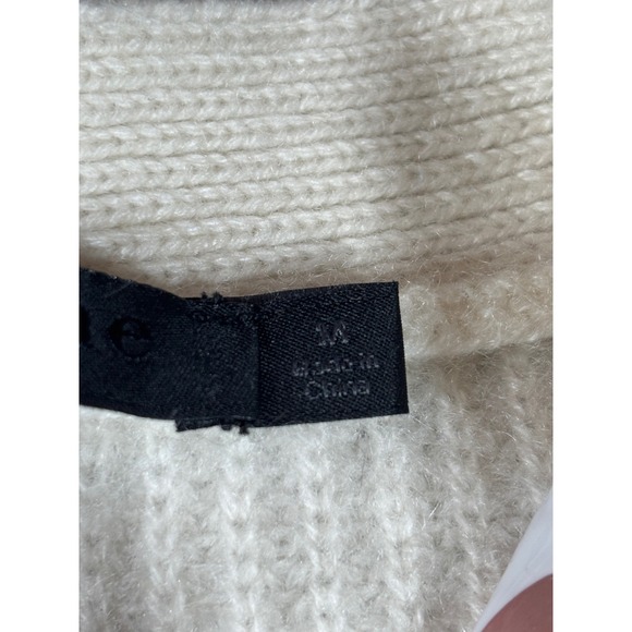 Jenni Kayne Cream Cashmere V Neck Button Front Cardigan Sweater Men's M - Picture 3 of 9